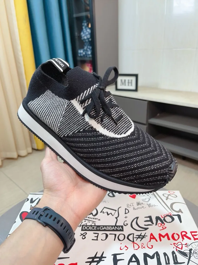 Men's shoes 💰400🌹🌹"Dolce & Gabbana DG" original imported flying weave ➕ sheepskin lining, light, comfortable and versatile, original special outsole 🔥favored by trendy men. Welcome to compare quality 🔥exquisite luxury, super A level! Version comparison, no difference at all! Code number 36-46